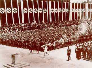 Olympic Torch Run Arrives in Berlin, 1936