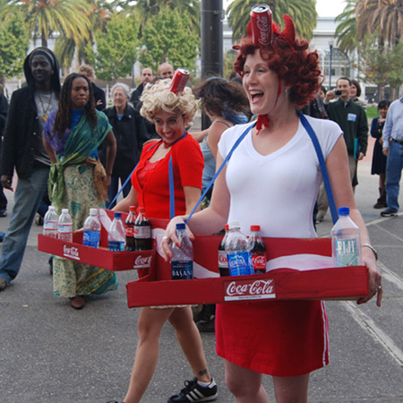 Coca-Cola "Girls" Selling High Priced Water