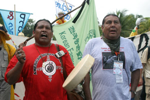Indigenous peoples Protest the WTO